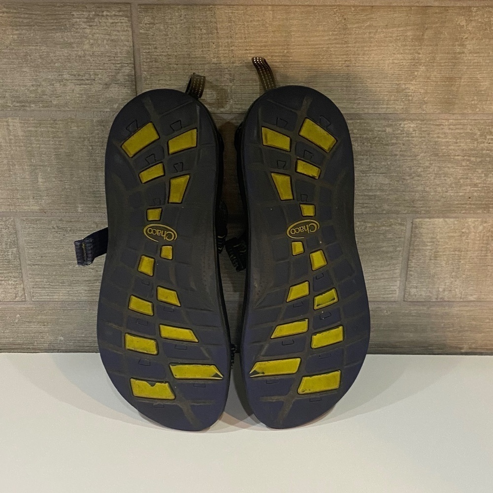 Chaco Z1 Eco Tread Unisex Sandals- Women's 9/Men's 8- Blue/Green/Yellow - Picture 8 of 15